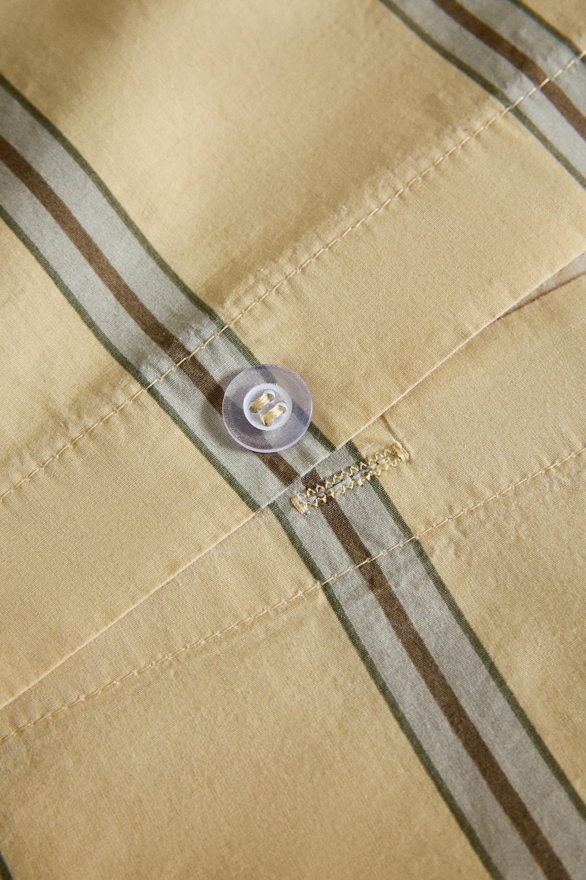 STRIPED PERCALE DUVET COVER (300 THREAD COUNT)